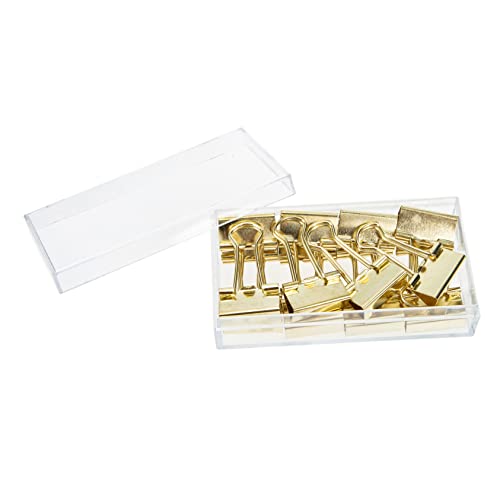 NUOBESTY 16st Goldener Langer Schwanzclip Rechnung Clips Heftklammern Aus Metall Papierstift Datei Geldklammern Heftklammern in Verschiedenen Farben Aufklappen Büroklammern Legierung von NUOBESTY