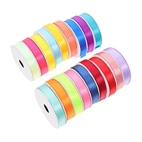 NUOBESTY 18 Rollen Handband Geschenkbänder Grünes Band Hochzeitsdekoration Farben, Die Bänder Einwickeln Bowknot-band Machen Band Für Glitzerband Handdekor Kuchen Topper Polyester von NUOBESTY