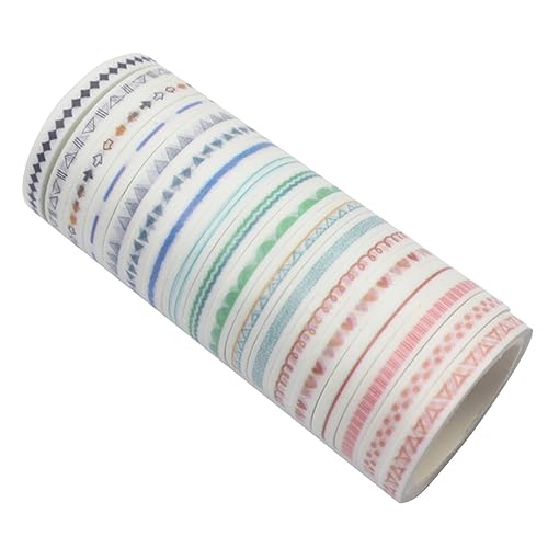 NUOBESTY 18 Rollen papierklebeband selber machen basteln für bastelmaterial für geschenkverpackungen party decoration the washi tape Buchalbum Klebeband Fotoalbumband von NUOBESTY