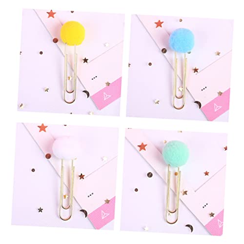 NUOBESTY 18 Stk kreatives Lesezeichen Candy Color Paper Clips Creative Bookmark Paper Clips kleine Heftklammern süße Büromaterialien Klebestreifen Lesezeichenclip aus Metall Büroklammer von NUOBESTY