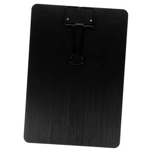 NUOBESTY 1Stk A5 Notiz schiene clipboard pinnwand metall Metall-Clipbrett klemmbrett metall Papierhalter Klemmbrett Bindemappen A4-Klemmbrett Schreibschiene Pappe a5 Zwischenablage Black von NUOBESTY