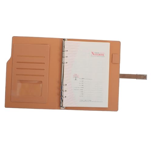 NUOBESTY 1Stk Notizblock zur Aufbewahrung nachfüllbare Ordnerabdeckung Tragbarer Planungsnotizblock meeting notizbuch meeting notebook erinnerungsbuch Schreibbuch Bürobedarf Legierung Khaki von NUOBESTY