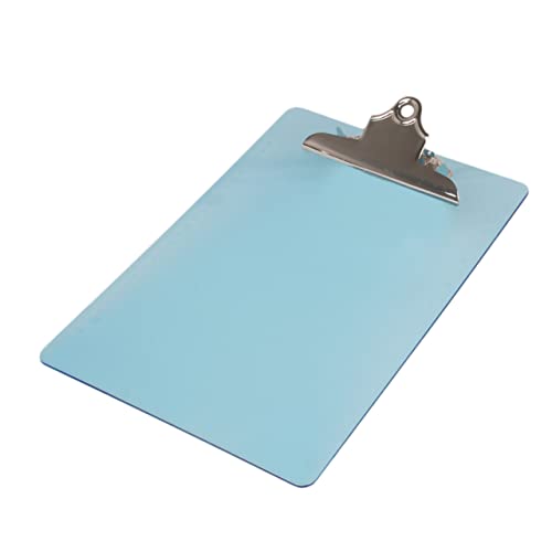 NUOBESTY 1Stk Papierhalter Klemmbrett write board Schreibbrett Schulklemmbrett Klemmbretter mit flachem Clip Zwischenablage in Briefgröße Talghalter a4 klemmbrett Profil-Zwischenablage Blue von NUOBESTY