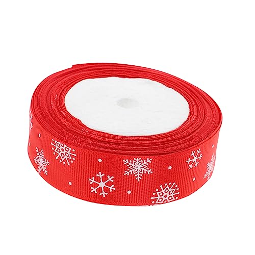 NUOBESTY 1Stk Weihnachtsband Weihnachtsdekorationen Verpackungsband Dekorationen für Hochzeitszeremonien Christbaumschmuck ribbon bandfeile Geschenkbandversorgung Wickeldekor Polyester rot von NUOBESTY