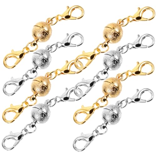 NUOBESTY 1set Magnetischer Karabinerverschluss Stand Haken Armbänder Bausatz Ringe Schließe Verlängerungskette Hand Schmuck Halskettenverschlüsse Aus Kupfer Magnetverschluss-anschlüsse 8pcs von NUOBESTY