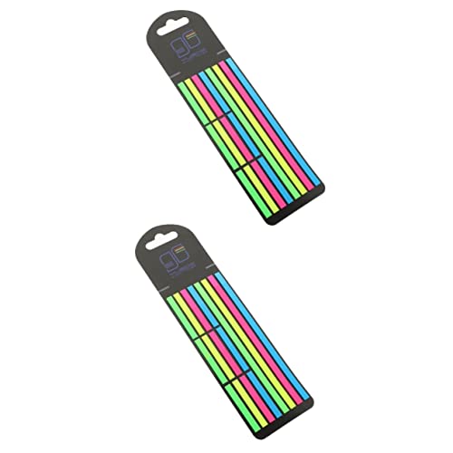 NUOBESTY 2 Kisten -Notizen durchsichtiges Klebeband fluoreszierende Lesezeichen Highlight-Band bookmarks book marks bunte Lesestreifen Lesemarkierungsstreifen das Haustier Colorful von NUOBESTY