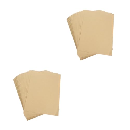 NUOBESTY 2 Packungen Kraftpapier Braunes Briefpapier Schmierpapier Herstellung Verpackungstüten Aus Papier Mini-notizblock Geschenkpapier Mini-notizbücher Karton Band Zellstoffpapier Khaki von NUOBESTY