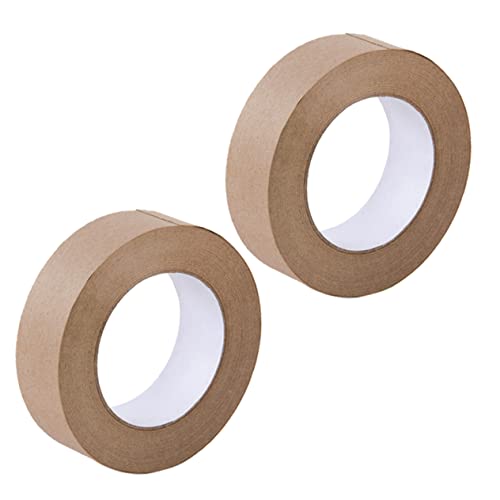 NUOBESTY 2 Rolle Klebeband Flachband Dichtungsband Aus Papier Wasserdichtes Band Kartonband Für Den Haushalt Multifunktions-dichtungsband Verpackungsversorgung Kraftpapier Brown von NUOBESTY