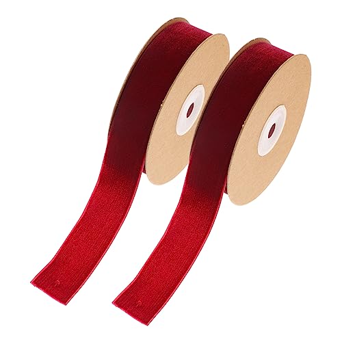 NUOBESTY 2 Rollen Haarspangenbänder selber machen ribbon bandfeile Schleife schienbeinschoner tape geschenkband Goldband zum Verpacken Verpackung Spitzenband Geschenkbänder Wickelband Nylon von NUOBESTY