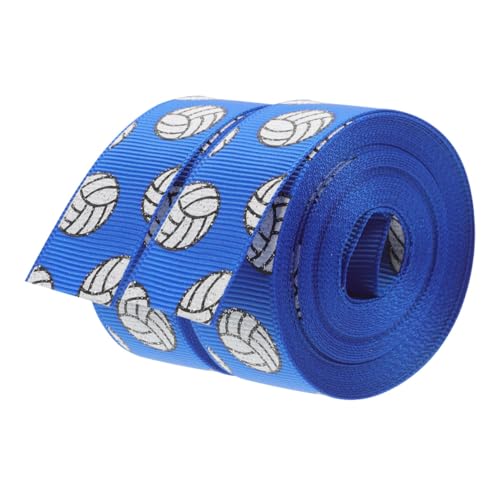 NUOBESTY 2 Rollen Handgefertigter Bogen Haarspangenband Haarband Klopapierhalterung Stickerei-aufkleber Dekorative Abdeckungswischer Aufnäher Mit Pailletten Farbband Schleife Polyester Blue von NUOBESTY