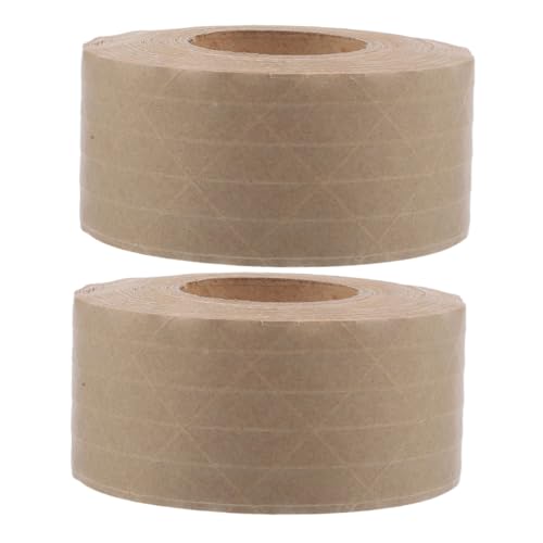 NUOBESTY 2 Rollen Klebeband Aus Kraftpapier Braunes Packband Bildrahmenband Gummiertes Papierband Braunes Kraft-klebeband Geschenkband Vakuumierband Gummiertes Kraftpapierband Brown von NUOBESTY