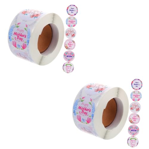 NUOBESTY 2 Rollen Muttertagsaufkleber „ Der Braut Happy Mothers Day“ Schild Dekorationsetikettenaufkleber Personalisierte Aufkleber Für Frauen Happy Mothers Day Etiketten Pop von NUOBESTY