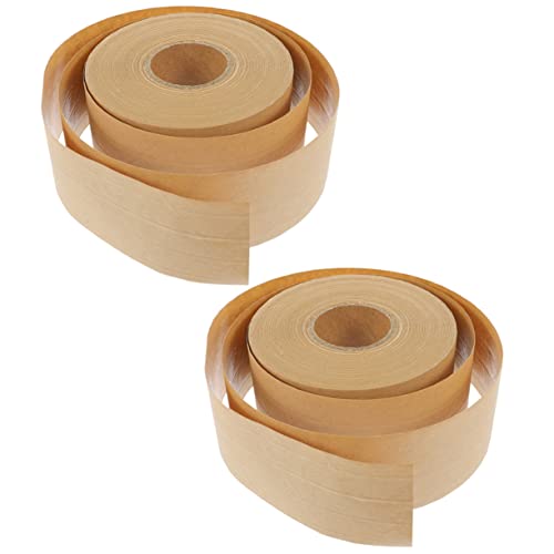 NUOBESTY 2 Rollen Papier Klebeband Malerband Büro-versandklebeband Dichtungszubehör Abdeckband Aus Papier Pinnwandzubehör Verpackungsklebeband Für Den Haushalt Rahmenband Light Brown von NUOBESTY