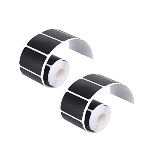 NUOBESTY 2 Rollen Tafelaufkleber Klebrige Namensschilder Kabeletikett Aufkleberpapier Etiketten Für Gefrierschränke Kreideaufkleber Größe Aufkleber Abwaschbare Marker Rubbelaufkleber Black von NUOBESTY