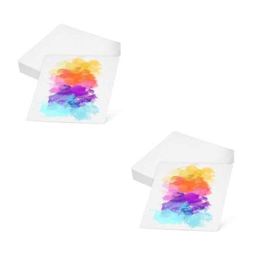 NUOBESTY 2 Sätze 2 Sets Aquarellpapier Zeichenpapier Großes Kartonpapier Aquarellkarten Leeres Mini Aquarell Farbblockpapier Für Aquarellmalerei Farbpapier Für Weiß 50 50 Stück * 2 von NUOBESTY