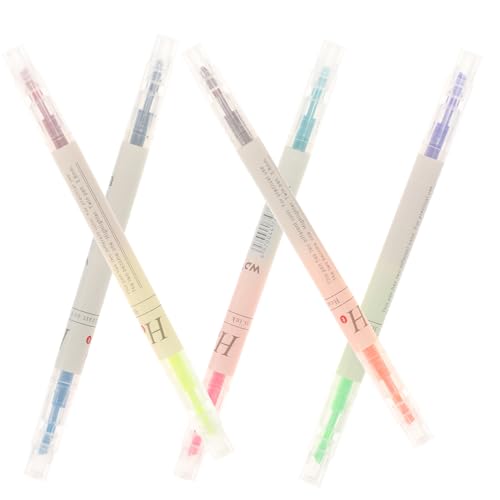 NUOBESTY 2 Sätze 2 Sets Fettmarker Aquarellstift Fluoreszierend Tragbarer Marker Textmarker Textmarker Auf Wasserbasis Textmarker Farbiger Marker Marker Aus Buntem 5 Stück * 2 von NUOBESTY