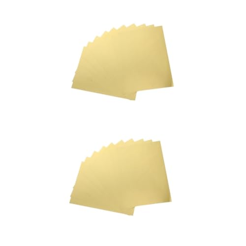 NUOBESTY 2 Sätze 2 Sets Goldener Einseitiger Karton Braunes Papier Geschenkpapier Bastelpapier Flache Pappeinlagen Origami Papier Kartonpapier Kopierpapier DIY 10 Stück * 2 von NUOBESTY