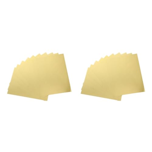 NUOBESTY 2 Sätze 2 Sets Goldener Einseitiger Karton Braunes Papier Geschenkpapier Kartonpapier Handgeschöpftes Papier Quadratisches Bastelpapier Sandwich Geschenkpapier 10 Stück * 2 von NUOBESTY