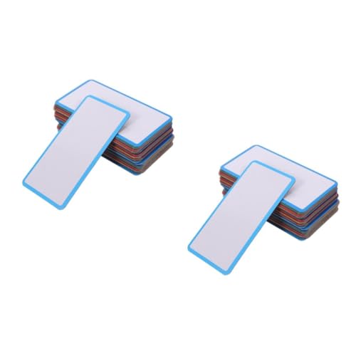 NUOBESTY 2 Sätze 2 Sets Magnetische Etiketten Schließfachmagnete Aufkleber Auflösbare Etiketten Kreideetiketten Für Behälter Weiße Etiketten Namensschilder Magnetischer 48 Stück * 2 von NUOBESTY