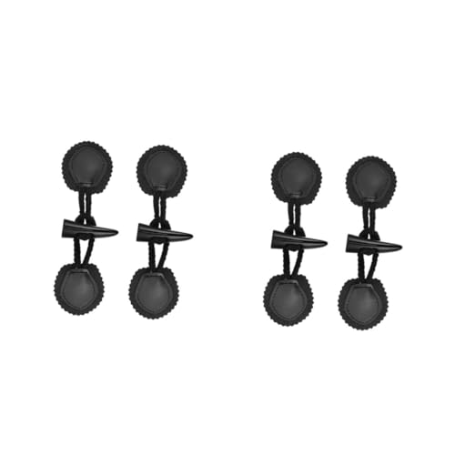 NUOBESTY 2 Sätze 2 Sets Schnallenverschlussknöpfe Aus Hornlederimitat Knebelverschlüsse Mantelschnallen Mantelknopf Kleidungsknöpfe Ersatz Mantelkragen Dekorative Knöpfe 2 Paar*2 von NUOBESTY