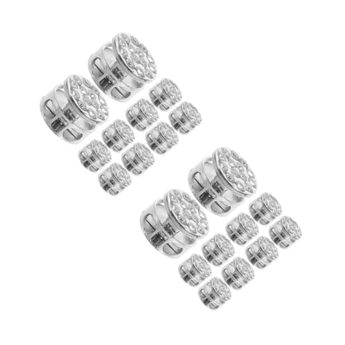 NUOBESTY 2 Sätze 2 Sets Schweinenase Knopf Kippstopper Schieber Jacken Kippstopper Kordelzug Nähknöpfe Bungee Kordelschlösser Elastischer Verschluss Knebelverschluss 12 Stück * 2 von NUOBESTY