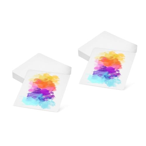 NUOBESTY 2 Sätze Aquarellpapier Kartonpapier Aquarellkarten Zeichenpapier Papier Zum Malen Von Kindern Malpapier Für Kinder Wasserzeichnungskarte Weiß 50 Stück * 2 von NUOBESTY