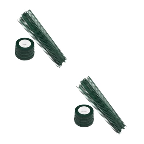 NUOBESTY 2 Sätze Blumenband-Set 3D-Doddle-Stift-Filament grünes Blumenband Blumendekoration Materialien Floristisches Klebeband Set grüner Blumendraht Blumenpapier für Blumensträuße Green von NUOBESTY