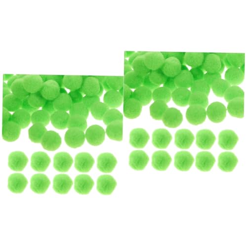 NUOBESTY 2 Sätze Bommel Sensorisches Mini- Stielspielzeug Künstliche Hängende Körbe Bausätze Bälle Pompons Basteln Glitzerfilz Plüsch Light Green 2000 Stück * 2 von NUOBESTY