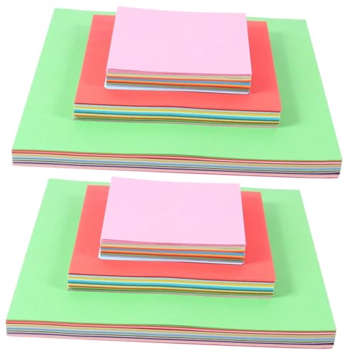 NUOBESTY 2 Sätze Büttenpapier Bastelset Basteln Für Bastelmaterial Für Kinderkunst Buntstifte Für Papier Bemalen Origami-papierzubehör Diy-papier 600 Stück * 2 von NUOBESTY