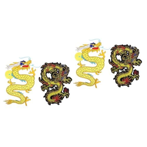 NUOBESTY 2 Sätze Drachen-stickerei-patch Osterdeko Zum Basteln Muttertagsgeschenk Zum Basteln Kleiderdekoration Stich Verzierung Her Kleiderflicken Flicken Für Jacken Polyester 2 Stück * 2 von NUOBESTY