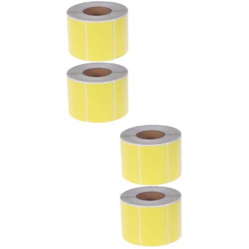 NUOBESTY 2 Sätze Etiketten Aus Thermopapier Flaschenetiketten Adressetiketten Thermisches Etikett Namensetiketten Halter Etiketten Aufkleber Express-etikett Klebeetikett Yellow 2 Rollen * 2 von NUOBESTY