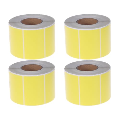 NUOBESTY 2 Sätze Etiketten Aus Thermopapier Leere Etiketten White-label-aufkleber Etiketten Aufkleber Punktaufkleber Kabeletiketten Eckduschregale Äußern Klebeetiketten Yellow 2 Rollen * 2 von NUOBESTY