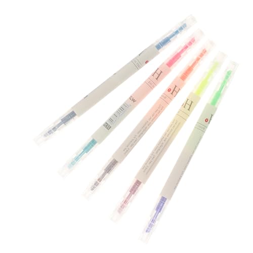 NUOBESTY 2 Sätze Fetter Markierungsstift Farbige Markierung Tragbarer Markierungsstift Tragbarer Marker Highlighter Auf Wasserbasis Fluoreszierend Stiftmarker Colorful Plastik 5 Stück * 2 von NUOBESTY