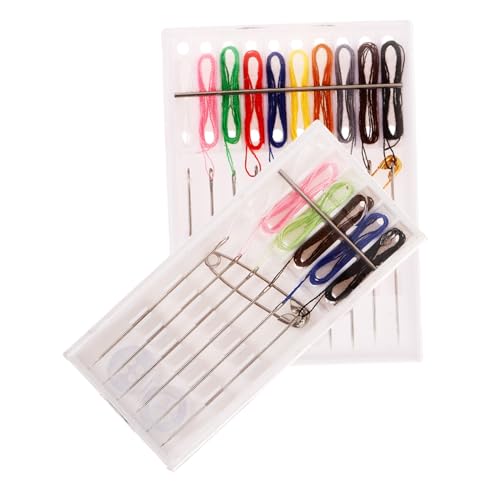 NUOBESTY 2 Sätze Flickzeug Nähgarn-Set Nähwerkzeuge für zu Hause Mini-Nähset Nähset Basic Werkzeug zum nähen Sewing Accessories Nähgarnset für den Haushalt Nähwerkzeugsatz Plastik Weiß von NUOBESTY