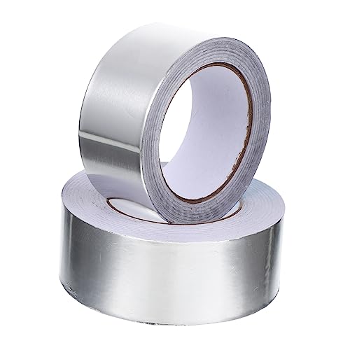 NUOBESTY 2 Sätze Folienband Aluminiumfolie Klebeband Band Für Gefrierband Silberband Dichtungsbänder Dichtungsband Waterproof Tape Alufolie Hitzeschildband Thermoband 2 Rollen * 2 von NUOBESTY