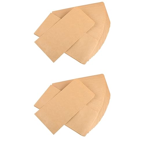 NUOBESTY 2 Sätze Geschenkverpackungstüten Für Luftpost Geldumschläge Umschlag Braune Kraftumschläge Umschläge Aus Kraftpapier Papiertüten Für Schreibwaren Leere Umschläge 100 Stück * 2 von NUOBESTY