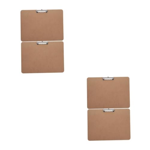 NUOBESTY 2 Sätze Gürtelclip-schreibblock Universelles Zeichenbrett Zeichnungszubehör Humidor Strukturierte Papiertüten Band Umwickeln Wandprojektor Light Brown Mdf Und Edelstahl 2 Stück * 2 von NUOBESTY