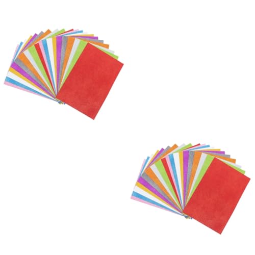 NUOBESTY 2 Sätze Handgeschöpftes Farbiges Papier Schaum Glitzerpapier Für Party Bastelmaterial Für Den Kindergarten Diy Handgefertigte Materialien A4 Glitzerpapier Klebeband 20 Blatt*2 von NUOBESTY