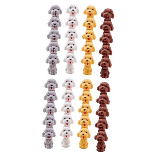 NUOBESTY 2 Sätze Hund Radiergummi Tülle Mini-regler Miniatur Haustier-tags Cartoon-radiergummis Teddybären-radiergummis Mini-tier Radiergummi Entzückender Radiergummi 20 Stück * 2 von NUOBESTY