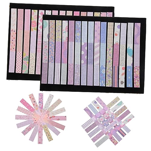 NUOBESTY 2 Sätze Japanisches Papier Brief Aufkleber Etikett Buchstäblich Mailer Punkt Journaling Scrapbooking Zeitschrift Unterbrecher Und Müll Vinyl Maskierung Streifen Scrapbook-kit von NUOBESTY