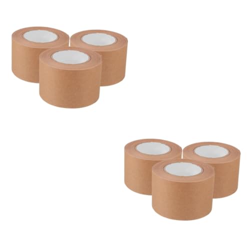 NUOBESTY 2 Sätze Klebeband Aus Kraftpapier Kartonverschlussband Dichtungsband Aus Papier Kraftpapier Klebeband Stark Haftendes Klebeband Verstärktes Packband Mehrzweckband 3 Rollen * 2 von NUOBESTY