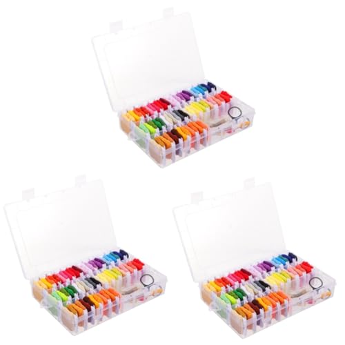 NUOBESTY 2 Sätze Kreuzstich-Set Gummiband zur Herstellung von Armbändern Perlen Stickrahmen Einfädler Stickerei Reize sticken anfänger set embroidery kit Nähgarn-Kit Nähfäden basteln Metall von NUOBESTY