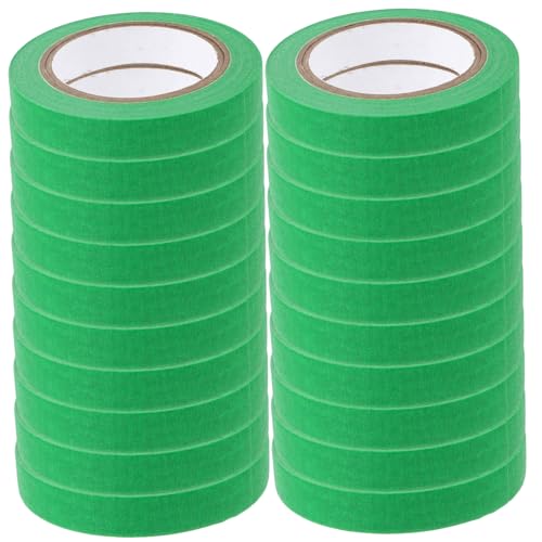 NUOBESTY 2 Sätze Maßgeschneidertes Positionierungsband Farbiges Klebeband Farbiges Beschriftungsband Stachelband Reparaturband Kleidungsband Abdeckband Aus Papier Feinband Green 20 Rollen*2 von NUOBESTY