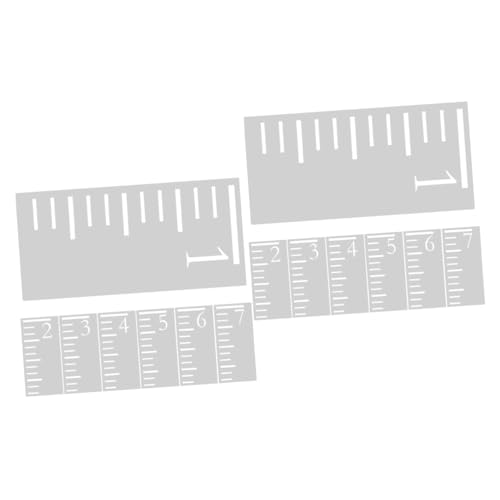 NUOBESTY 2 Sätze Maßstabsvorlage Für Lineale Wachstumsdiagramm Für Die Wand Malschablone Für Wachstumsdiagramm Wachstum Diagramm Wachstumsschablonenlineal Weiß Plastik 7 Stück * 2 von NUOBESTY