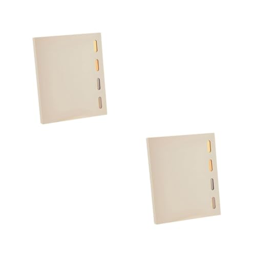 NUOBESTY 2 Sätze Ordner notebookständer laptopständer notebook halterung notebook zubehör Notebook supply schnellhefter Notizbuch Binder Loseblatt-Notizblock-Hülle Hefteinband Plastik Beige von NUOBESTY