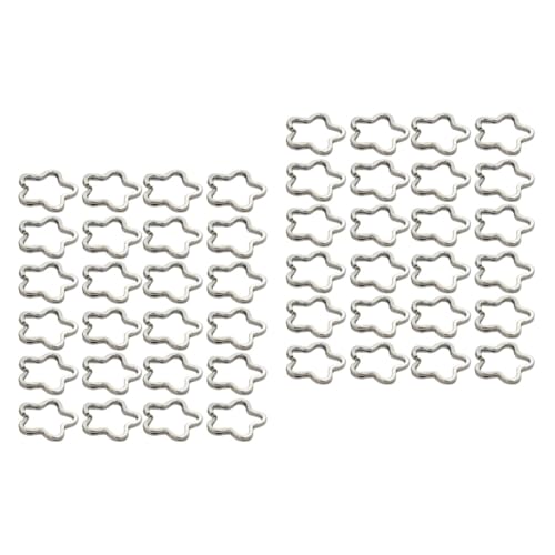 NUOBESTY 2 Sätze Pflaumen-schlüssel Ring Nasenringe Reifen Süßer Schlüsselanhänger Reifenring Schlüsselanhänger Formen Nasenbügel Goldene Reifen Schlüsselbund Weißnickel Silver 80 Stück * 2 von NUOBESTY