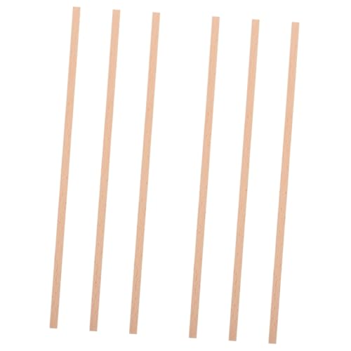 NUOBESTY 2 Sätze Plankenmodell Lüfter Klebt Breite Bastelstäbe Kleber Aufkleben Lolly-sticks Leere Untersetzer Zum Basteln Jumbo-sticks Wachsstifte Zum Wachsen Hölzern 3 Stück * 2 von NUOBESTY