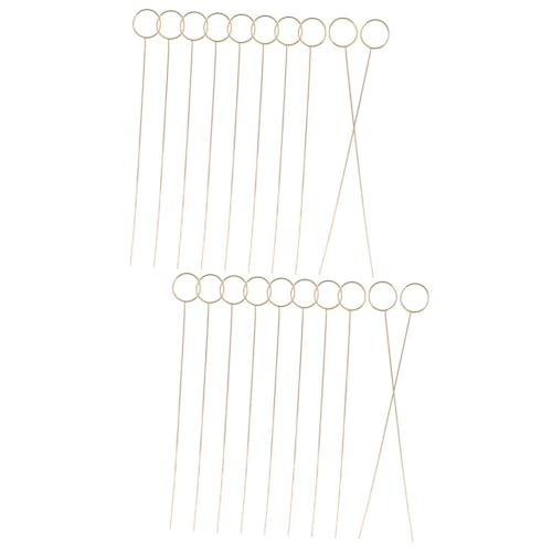 NUOBESTY 2 Sätze Runder Blumenhalter Karte Trimmen Steht Kinderwagen Bausatz Dekorativ Stange Ring Staffeleien Zum Ausstellen Anordnung Golddekor Bouquet-sticks Golden Metall 10 Stück * 2 von NUOBESTY