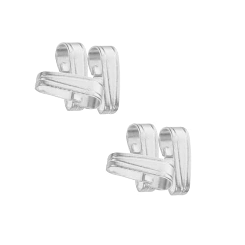 NUOBESTY 2 Sätze Schmuckclip Halsketten-charm-halter Anhängerbefestigung Für Halskette Schmuckschnalle Anhängerkupplung Mit Quetschbügel Haken-anhänger Silver Silber- 3 Stück * 2 von NUOBESTY