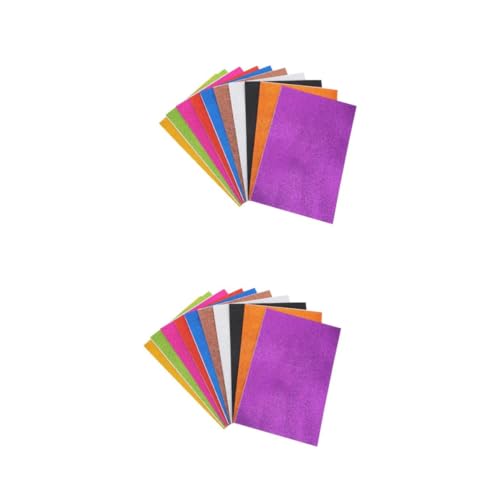 NUOBESTY 2 Sätze Schwamm Glitzerpapier Selbstklebendes Glitzerpapier Computerpapier Bastelset Basteln Für Glitzerschwammpapier Dekoratives Schwammpapier Colorful 10 Stück * 2 von NUOBESTY